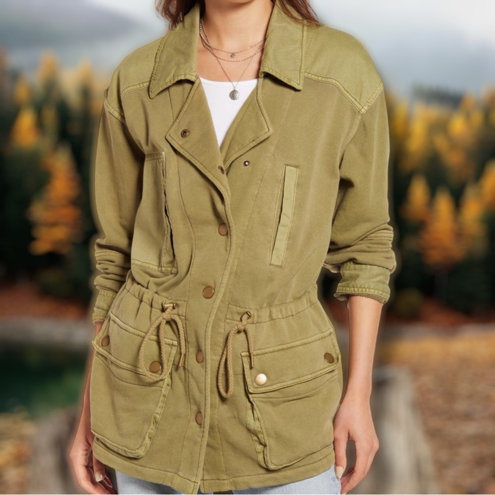 Free People We The Free Saturday Utility Jacket Women Sage Green small